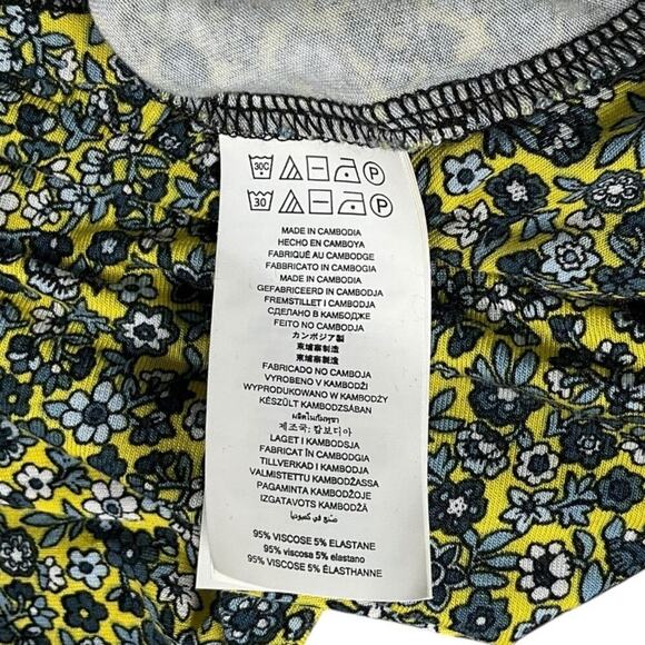 Michael Kors Floral Sunflower Dress Sleeveless Gold Chain Strap Size 1X Zip Back - Picture 13 of 14